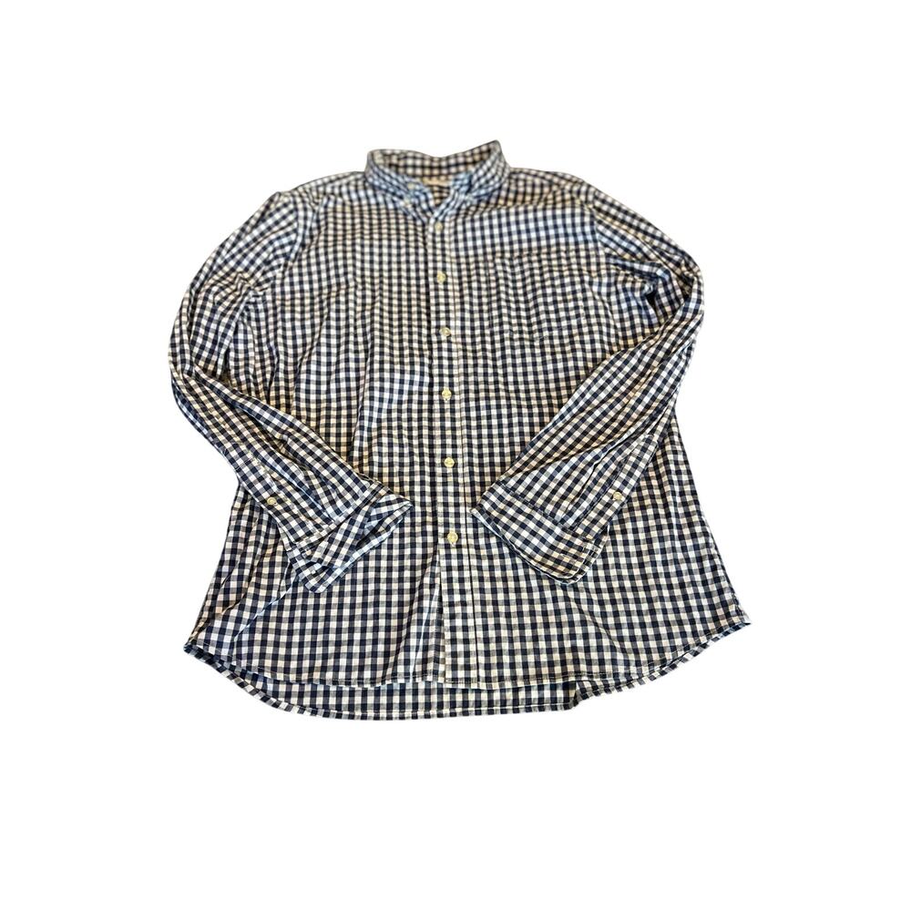 Sonoma men’s button up shirt size L blue and white